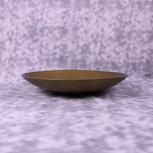 Vintage Chinese Brass Decorative Plate Crane Dragon Etched 11" - Picture 11 of 11